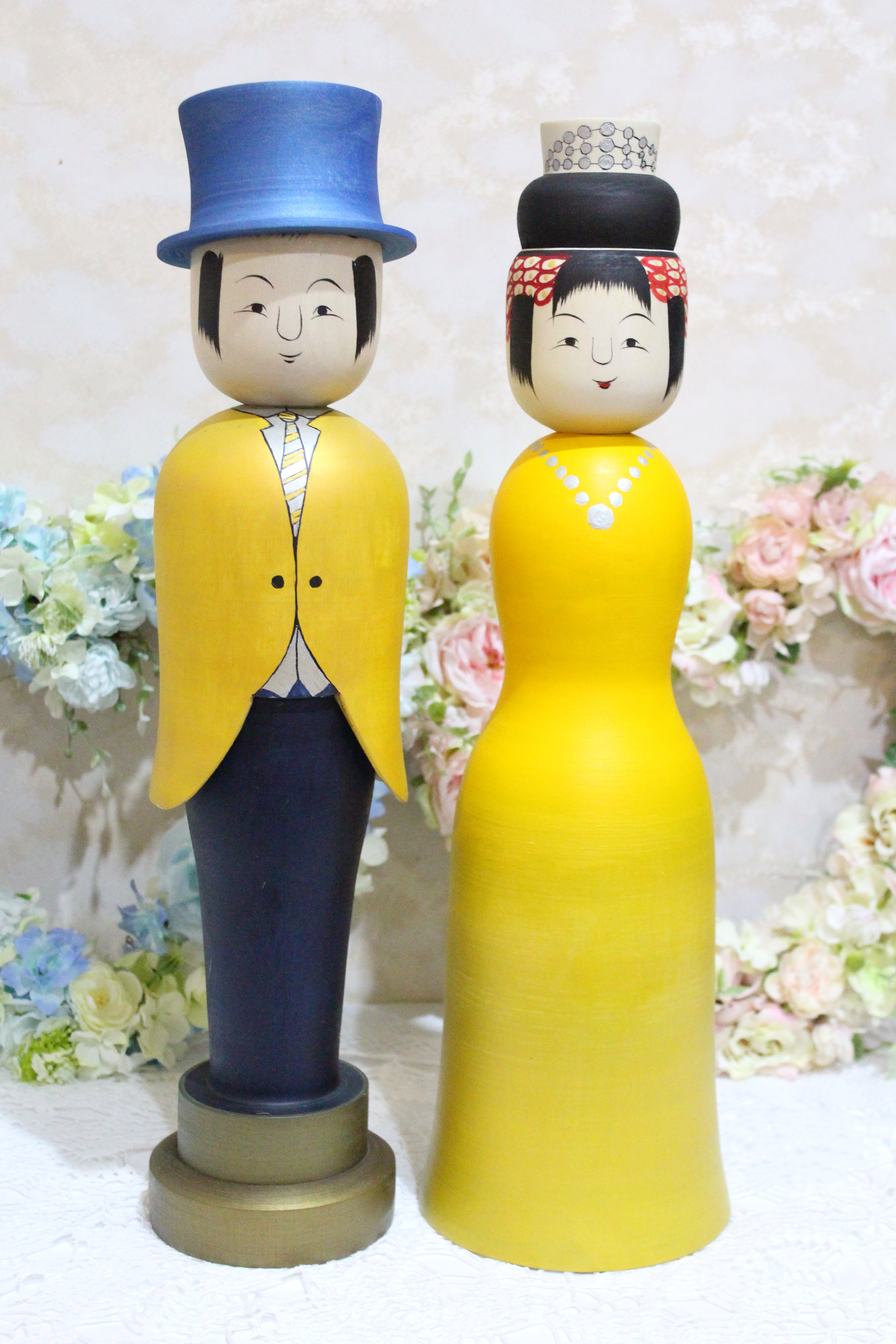 【受注生産】Happy Wedding Kokeshi　陳野原幸紀工人