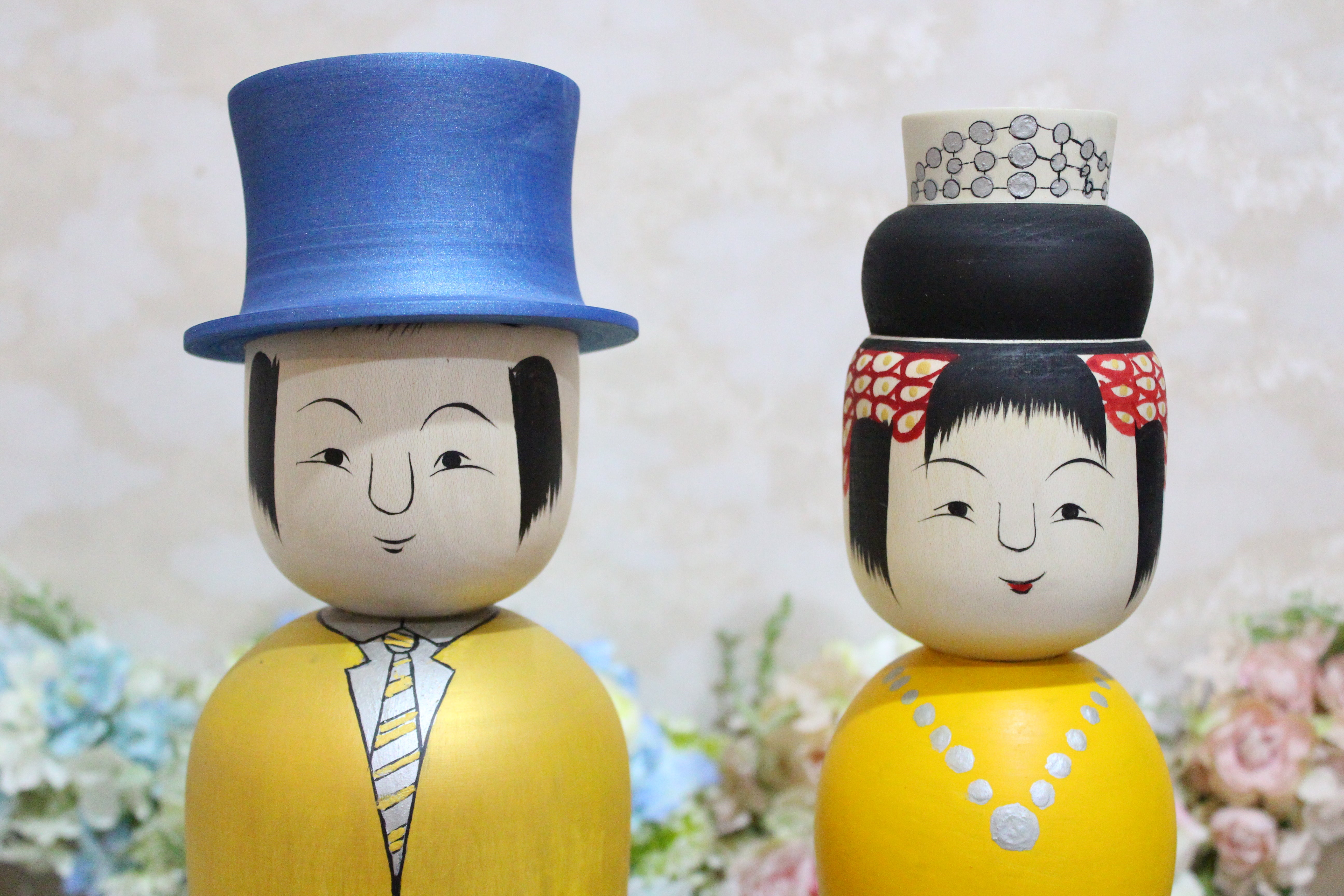 【受注生産】Happy Wedding Kokeshi　陳野原幸紀工人